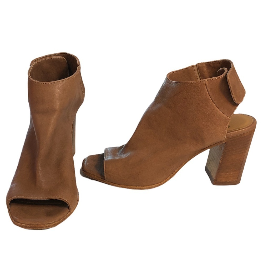 Mimosa Open Toe Open Heel Ankle Booties, Genuine Leather, Made in Italy​…